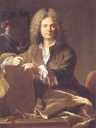 Portrait of Pierre Drevet (1663-1738), French engraver Hyacinthe Rigaud